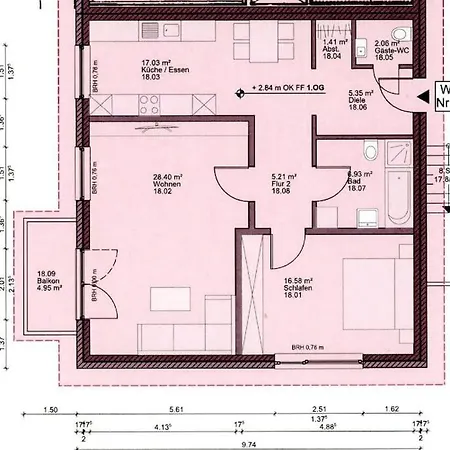 Apartamento Geraumige In *